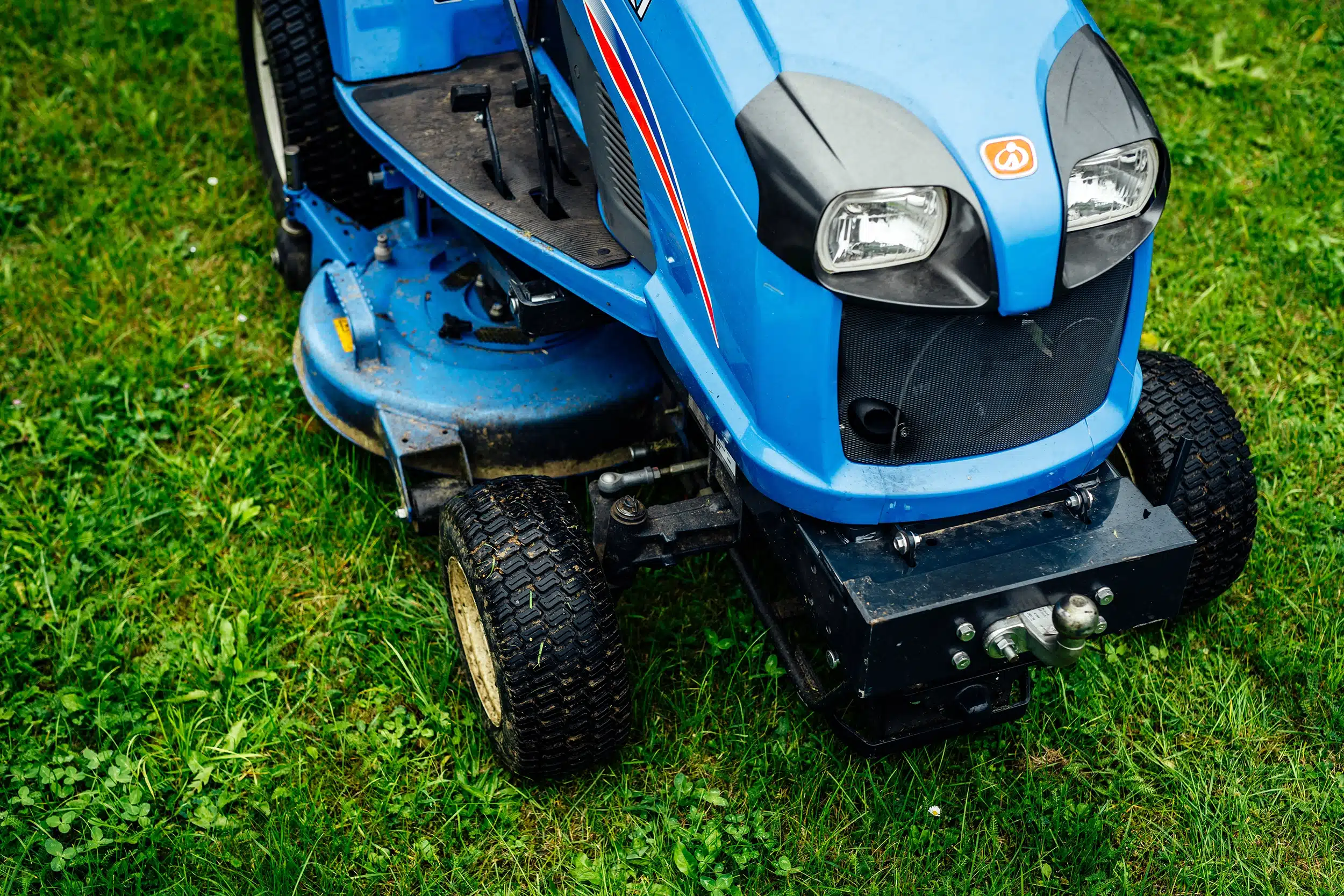 Rasenmähertraktor Nahaufnahme